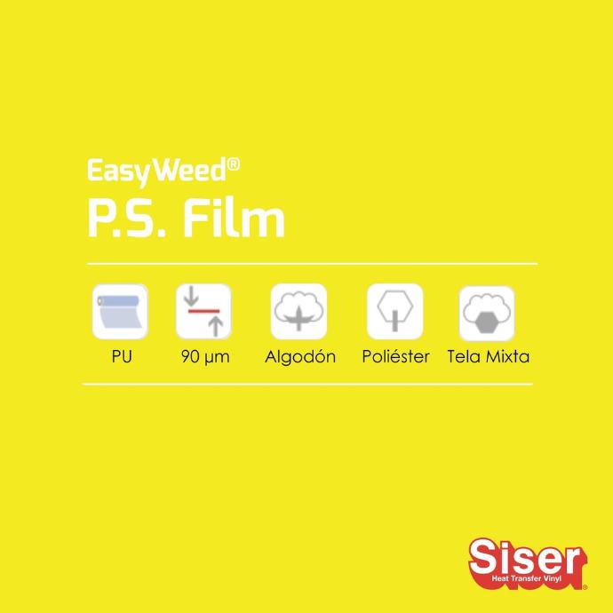 TERMOTRANSFERIBLE CORTE SISER PS FILM - EASY WEED LIMON 1.50 MTS