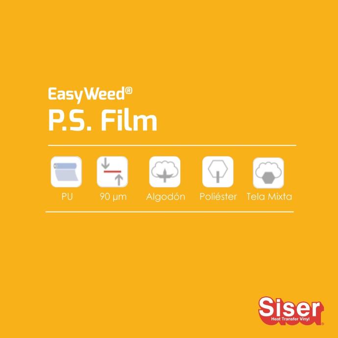 TERMOTRANSFERIBLE CORTE SISER PS FILM - EASY WEED AMARILLO SOL 1.50 MTS