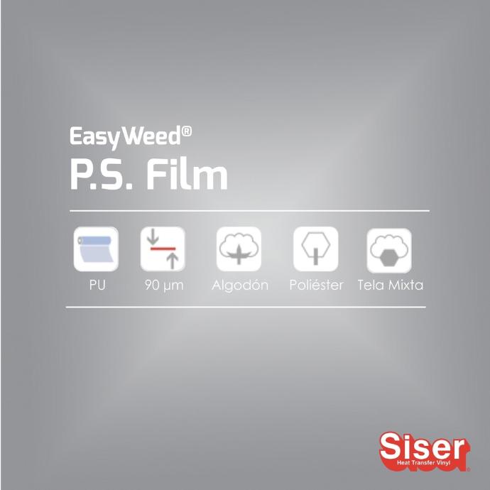 TERMOTRANSFERIBLE CORTE SISER PS FILM - EASY WEED PLATA 1.50 MTS