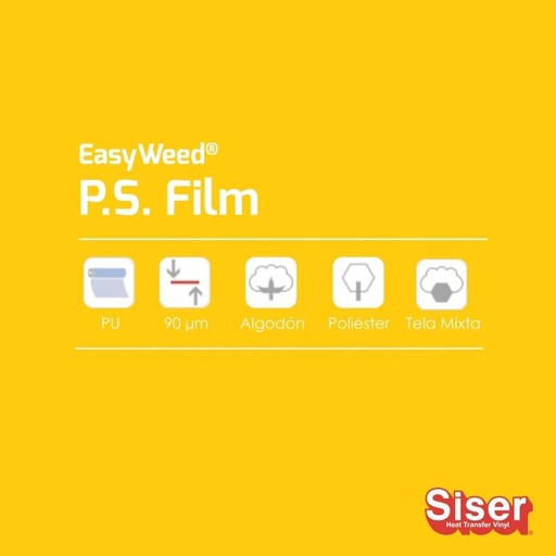 [301015211004] TERMOTRANSFERIBLE CORTE SISER PS FILM - EASY WEED AMARILLO 1.50 MTS