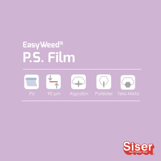 [301050111059] TERMOTRANSFERIBLE CORTE SISER PS FILM - EASY WEED LILA C 0.50 MTS