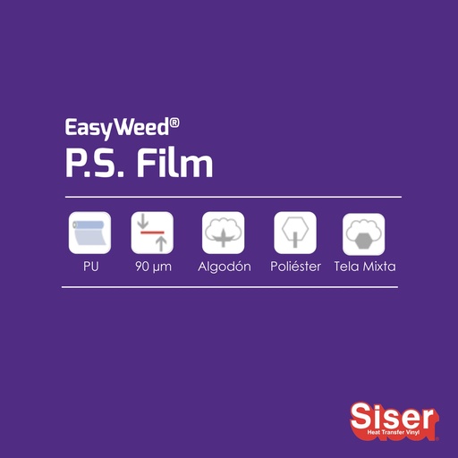 [301050111065] TERMOTRANSFERIBLE CORTE SISER PS FILM - EASY WEED LIGHT PURPLE 0.50 MTS